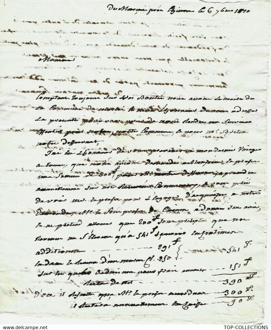 CONCORDAT L.A.C.  Marçay Canton De Chinon Indre Et Loire 1810 => L'Abbé DANICOURT Grand Vicaire De L'Archevêque  Tours - Documentos Históricos