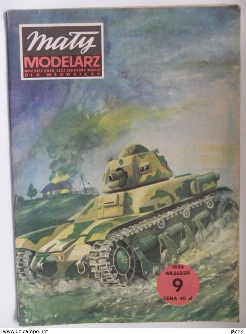 Polish Paper Model Modèle En Carton Tank Renault R35  Maly Modelarz  9/1984 Kartonmodell   Modèle En Carton - Kartonmodellbau  / Lasercut