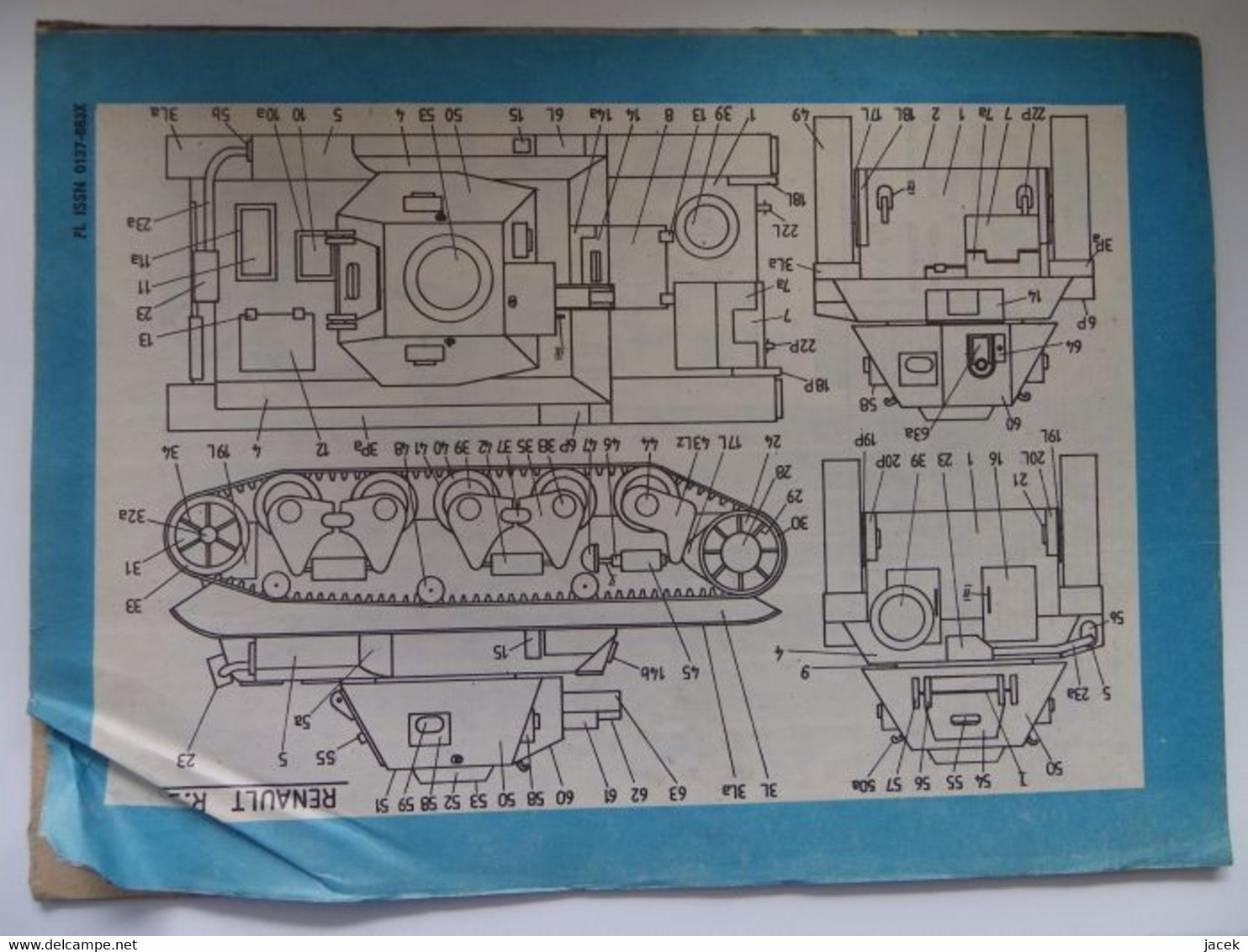 Polish Paper Model Modèle En Carton Tank Renault R35  Maly Modelarz  9/1984 Kartonmodell   Modèle En Carton - Modellini Di Cartone / Lasercut