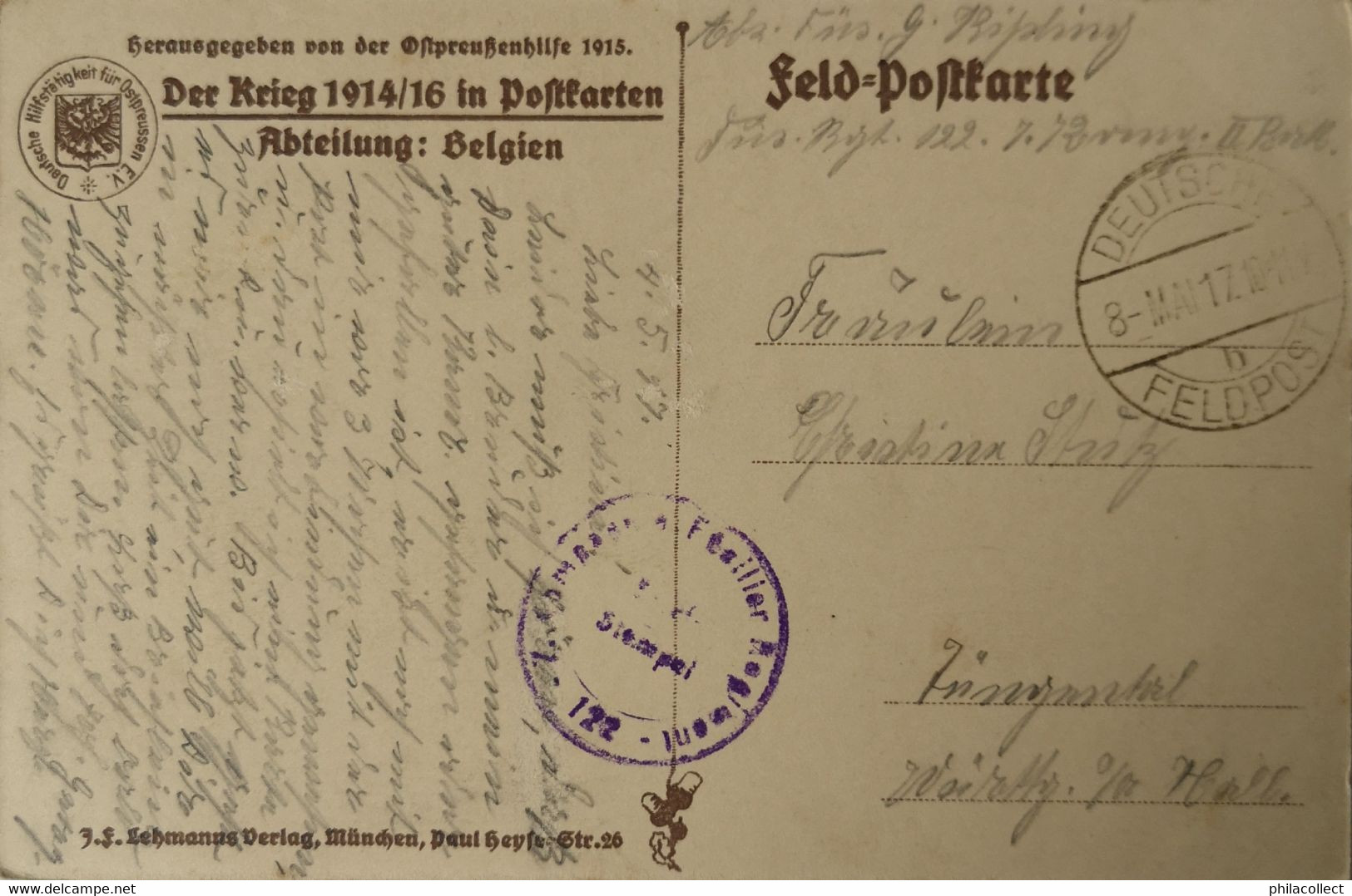 Namur (Ville) Namen // Denk Al Fur Gefallene Deutsche 1917 Feldpost - Namur