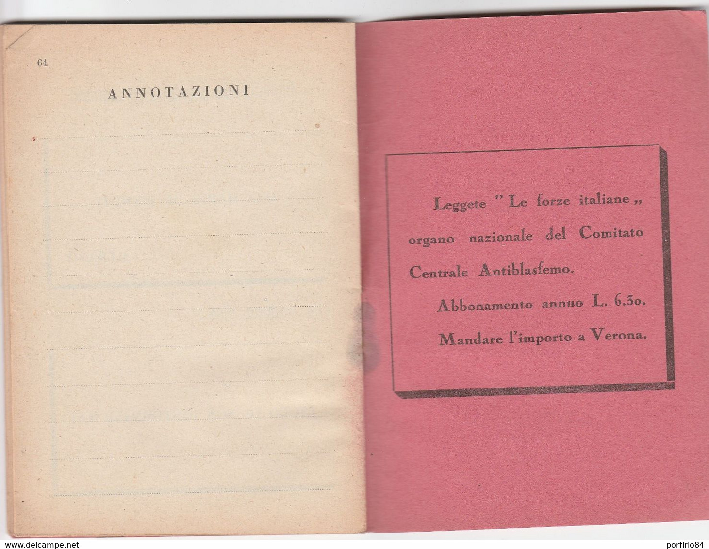 OPUSCOLO AI SOLDATI D'TALIA 1935 Comitato Centrale Antiblasfemo Sotto La Presidenza Onoraria Di Sua Maestà Il Re - Weltkrieg 1939-45