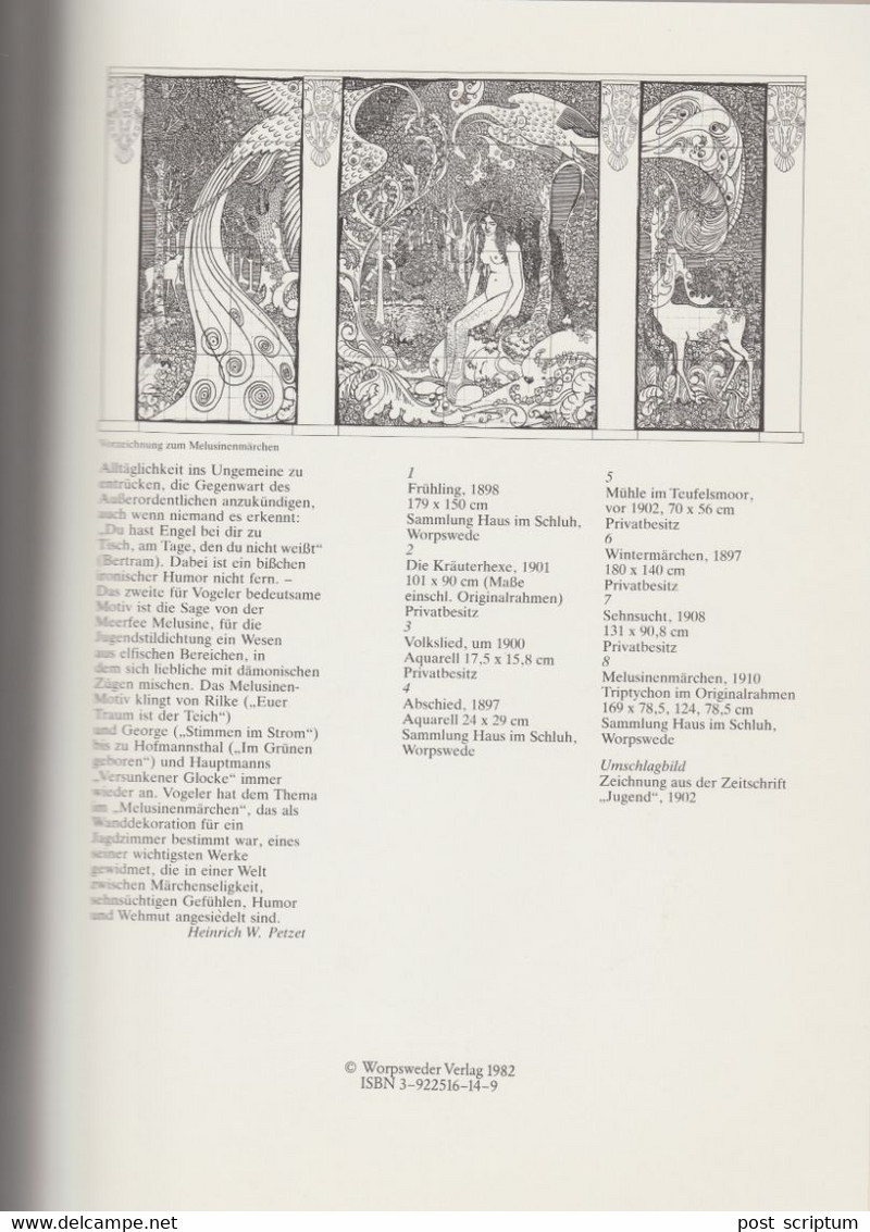 Pochette Contenant 8 Illustrations - Heinrich Vogeler Jugendstilbilder - Jugendstil - Art Nouveau - Kunstführer