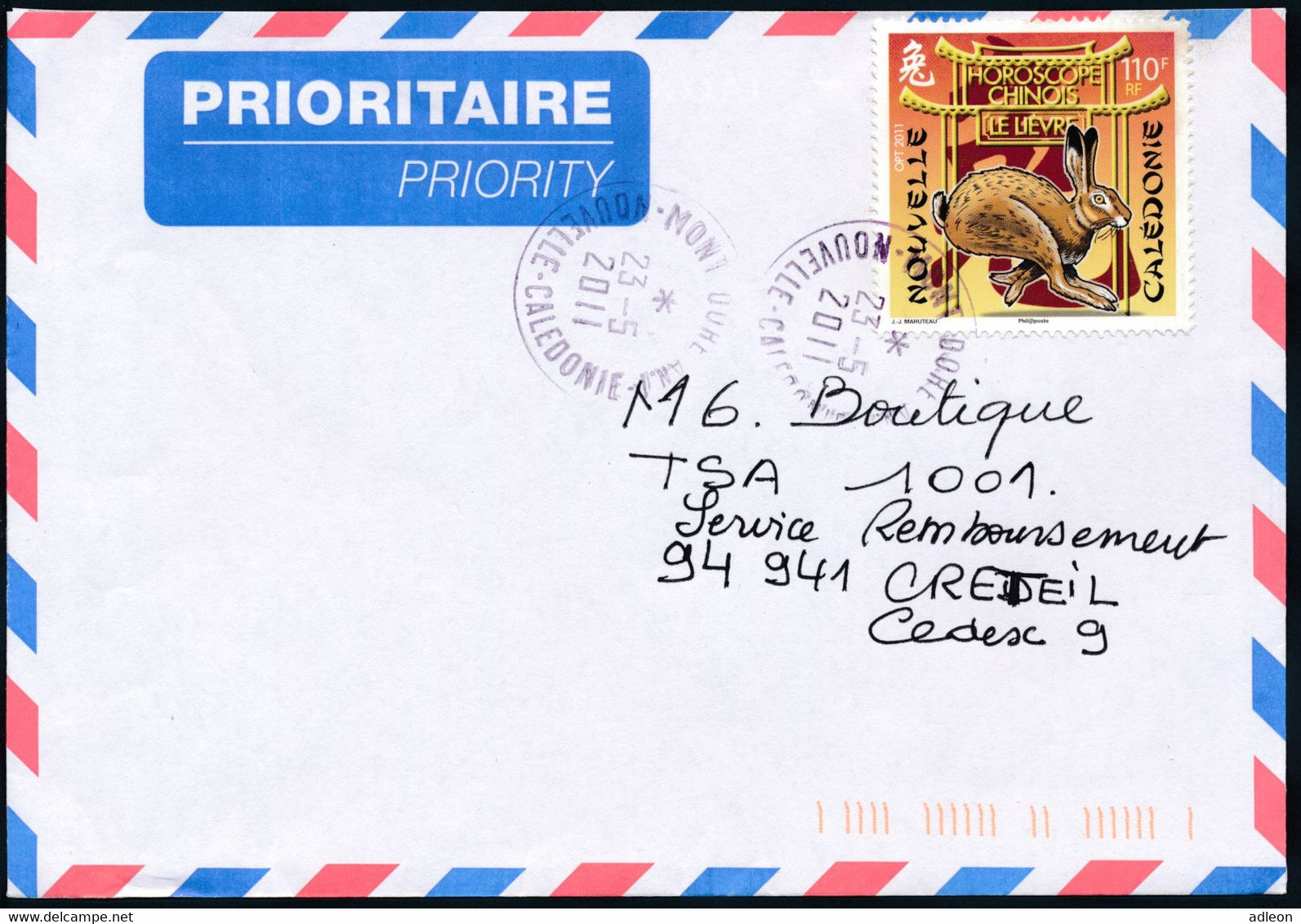 Nouvelle Calédonie  2011 - YT 1121 Sur Lettre - Briefe U. Dokumente