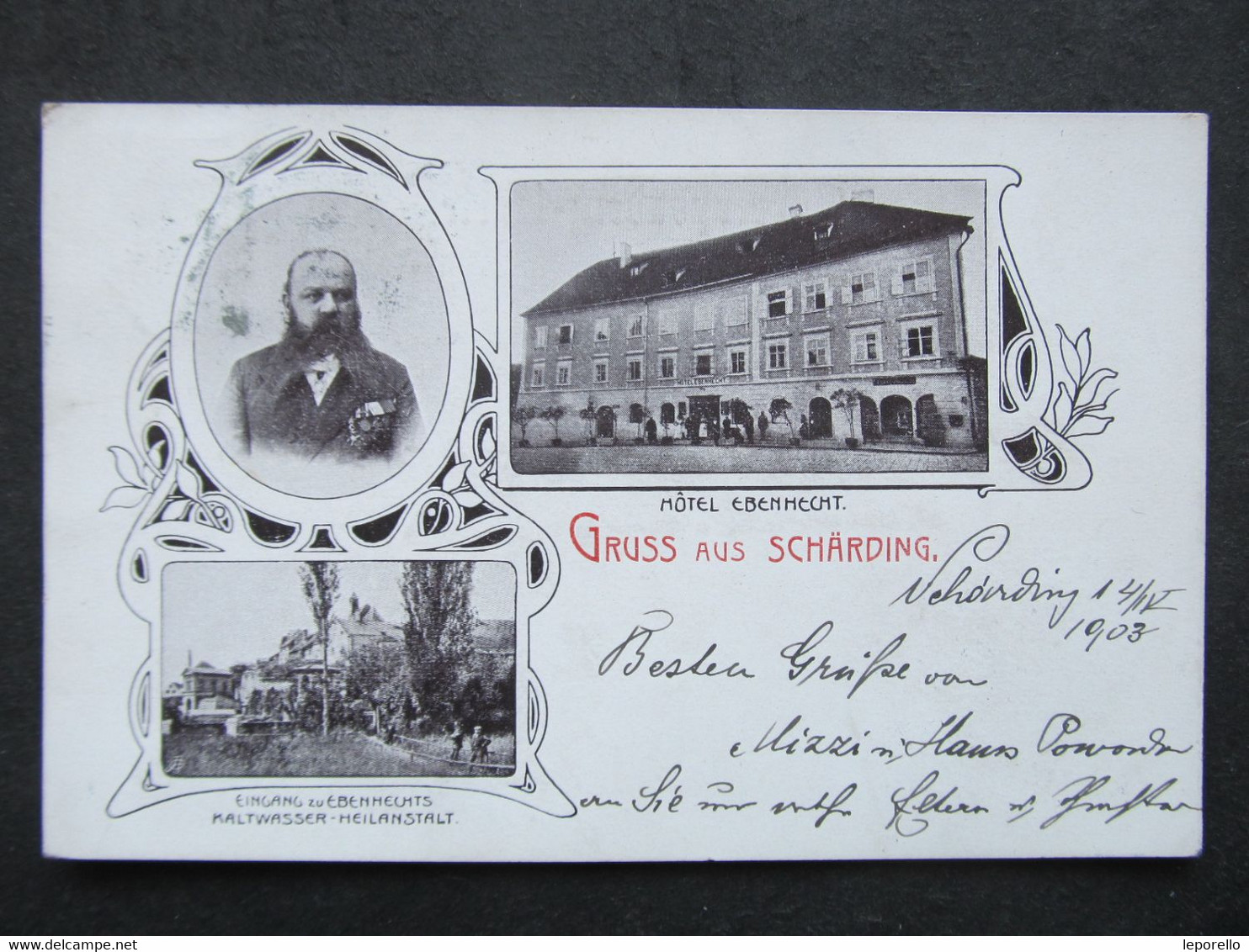 AK SCHÄRDING Hotel Ebenhecht 1900 // D*52729 - Schärding