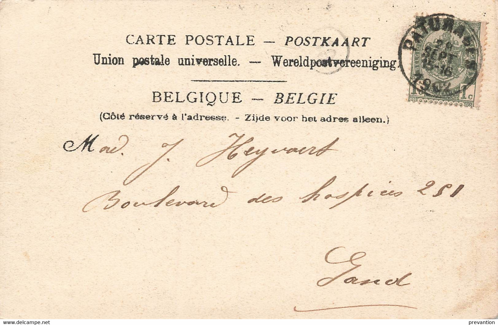 PATURAGES - Entrée De Pâturages - Carte Circulé En 1902 Vers Gand - Colfontaine