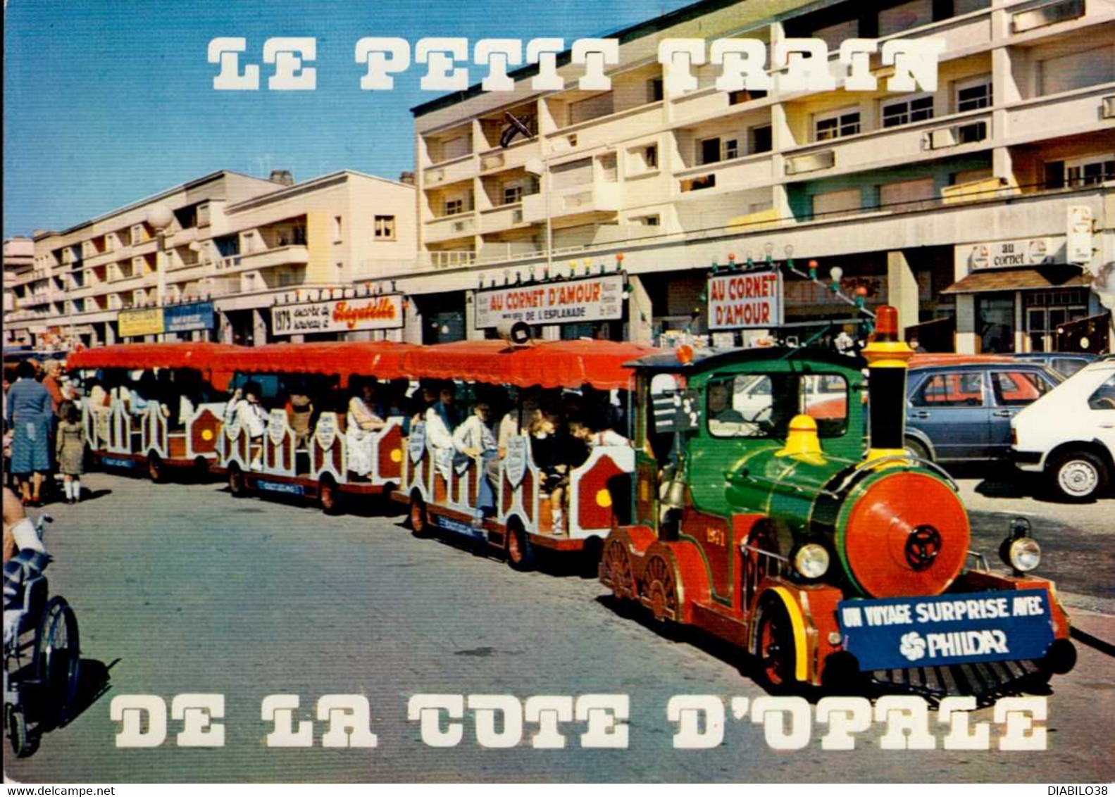 LE PETIT TRAIN DE LA COTE D ' OPALE  ( NORD - PAS DE CALAIS )   PUBLICITE PHILDAR - Nord-Pas-de-Calais