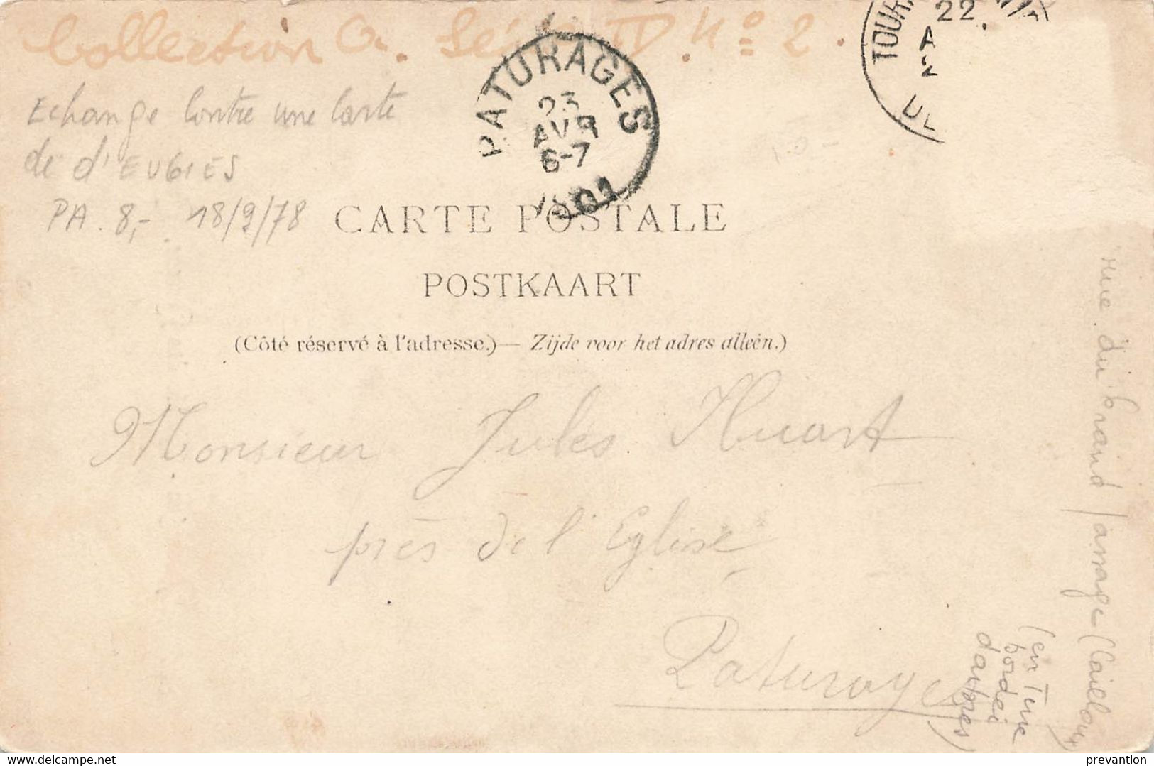 PATURAGES - L'Allée Des Larrons, L'astöquie - Superbe Carte Circulé En 1901 - Colfontaine