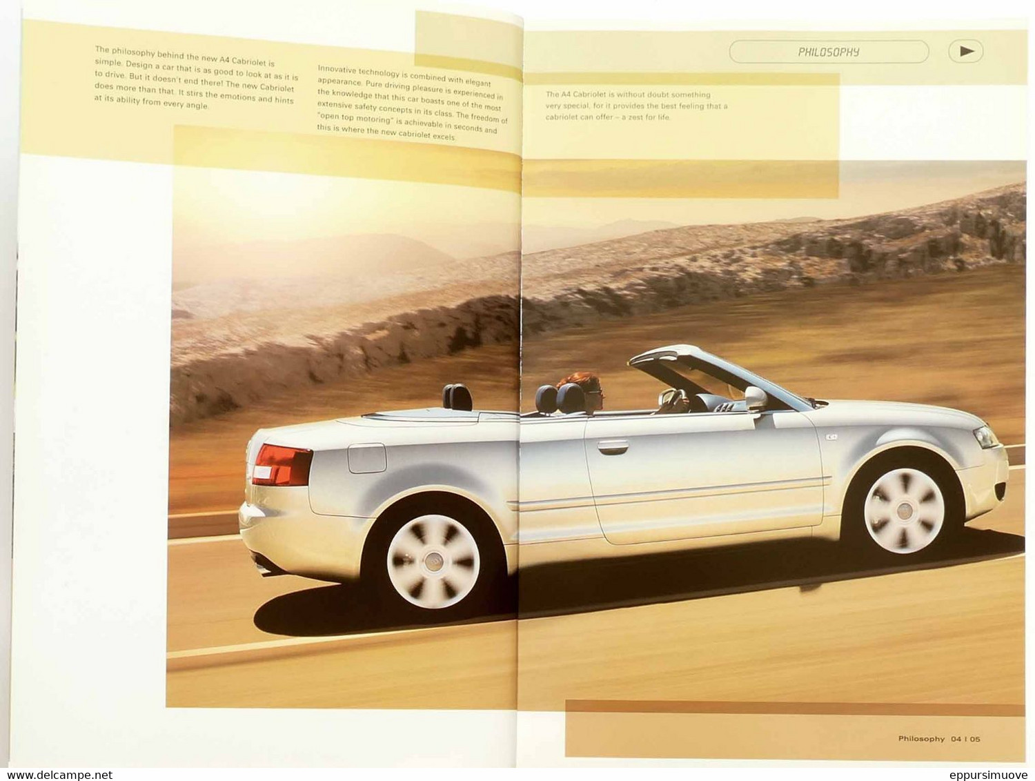 AUDI A4 CABRIOLET SALES BROCHURE CATALOGUE - UK - 03/2002 - Transportation