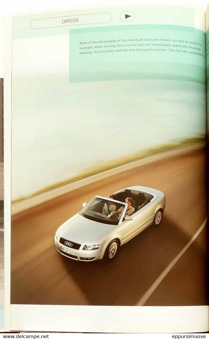 AUDI A4 CABRIOLET SALES BROCHURE CATALOGUE - UK - 03/2002 - Trasporti