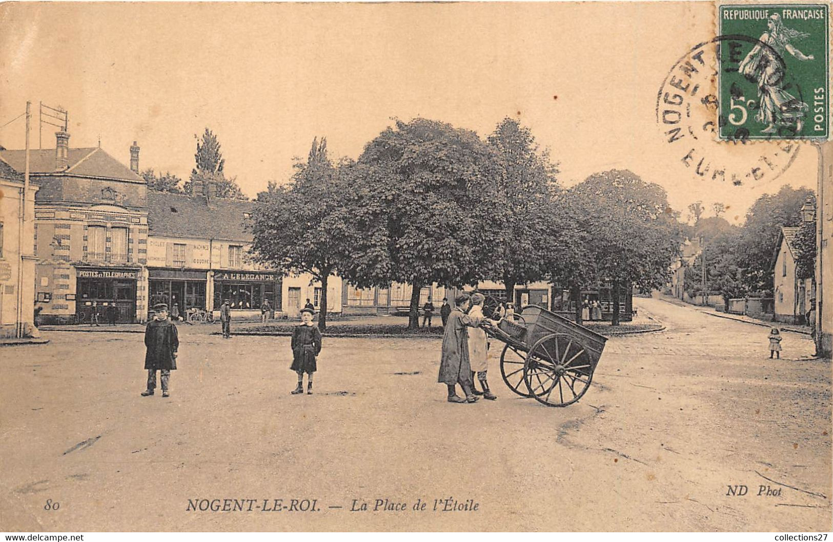 28-NOGENT-LE-ROI- LA PLACE DE L'ETOILE - Nogent Le Roi