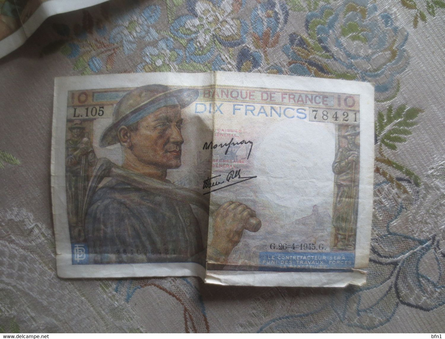 FRANCE 2 BILLETS 10 FRANCS 1943 +1945 - 10 F 1941-1949 ''Mineur''