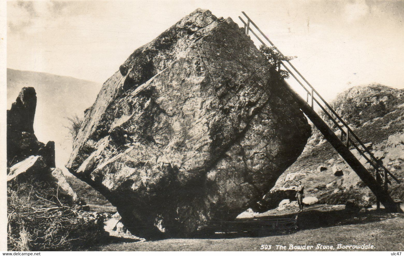 - The Bowder Stone, Borrowdale.  - Scan Verso - - Borrowdale