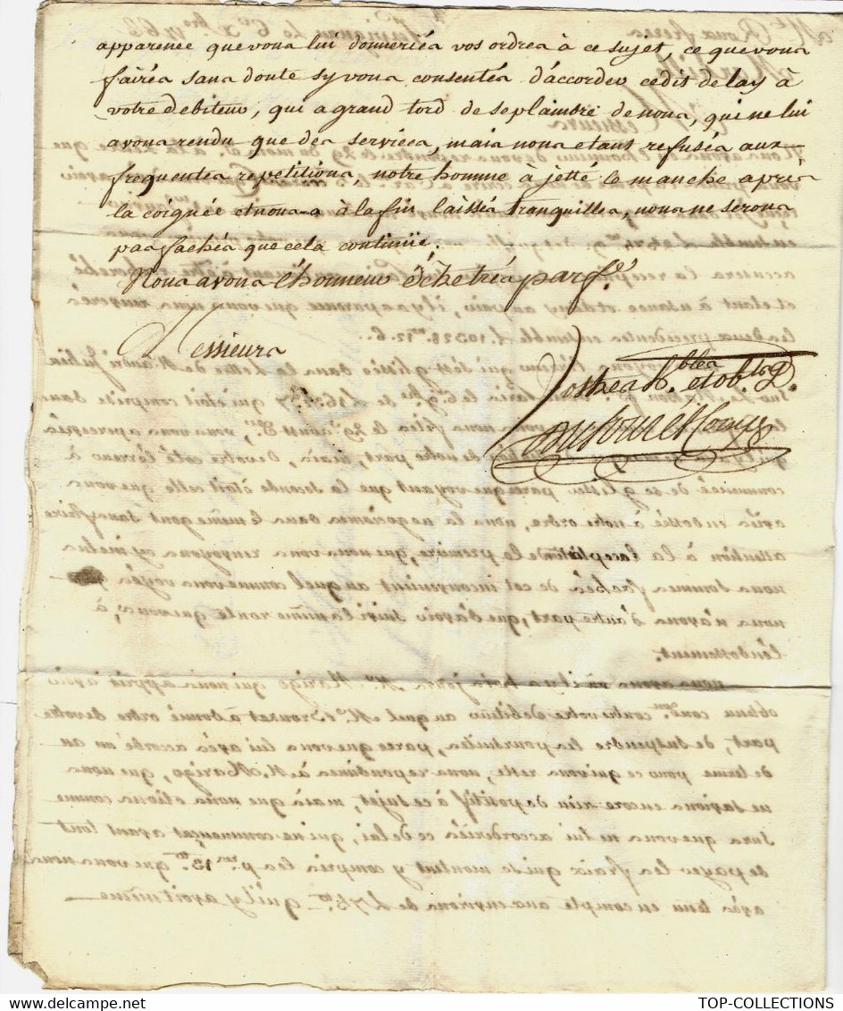 1766 Marque Postale PERPIGNAN DUFOUR Et Cie PERPIGNAN à MM. ROUX  FRERES NEGOCIANTS à MARSEILLE V.SCANS ANNEE 1766 - 1701-1800: Précurseurs XVIII