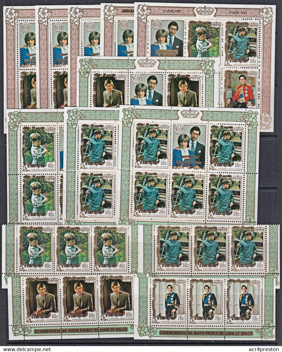 B5093 PENRHYN  1981,  Small Lot Of Royal Wedding, Prince Charles And Diana, MNH - Penrhyn