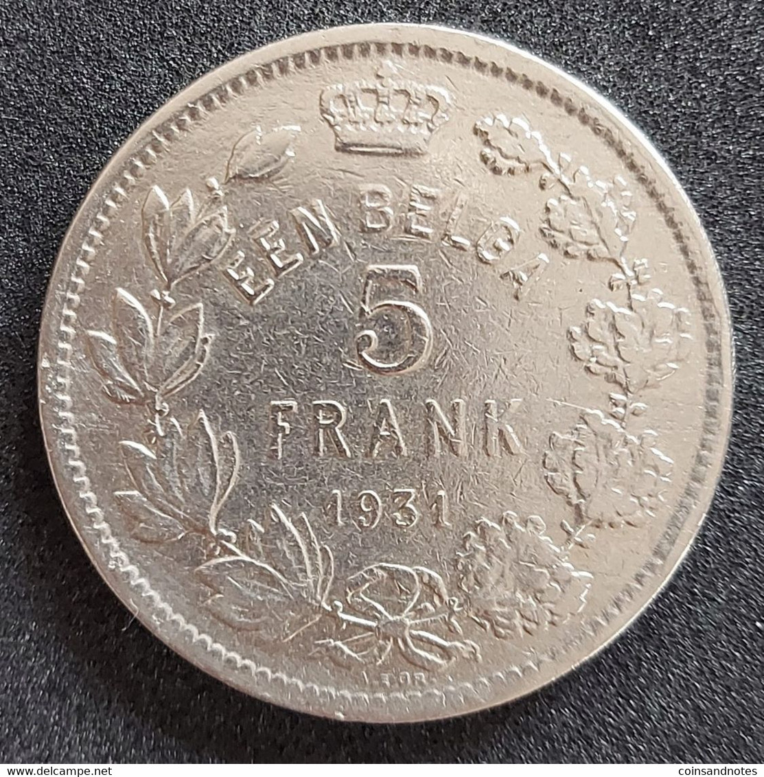 Belgium 1931 - 5 Frank/Een Belga Nikkel VL - Albert I - Morin 385a - FDC - 5 Francs & 1 Belga