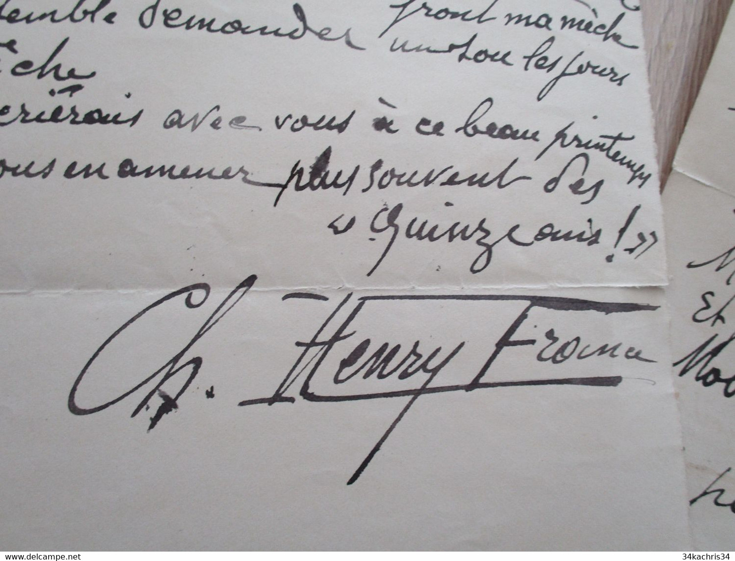 CHARLES HENRY FRANCE  Manuscrit Corrigé  Littérature Signé + Envoi Sur Poème - Sonstige & Ohne Zuordnung
