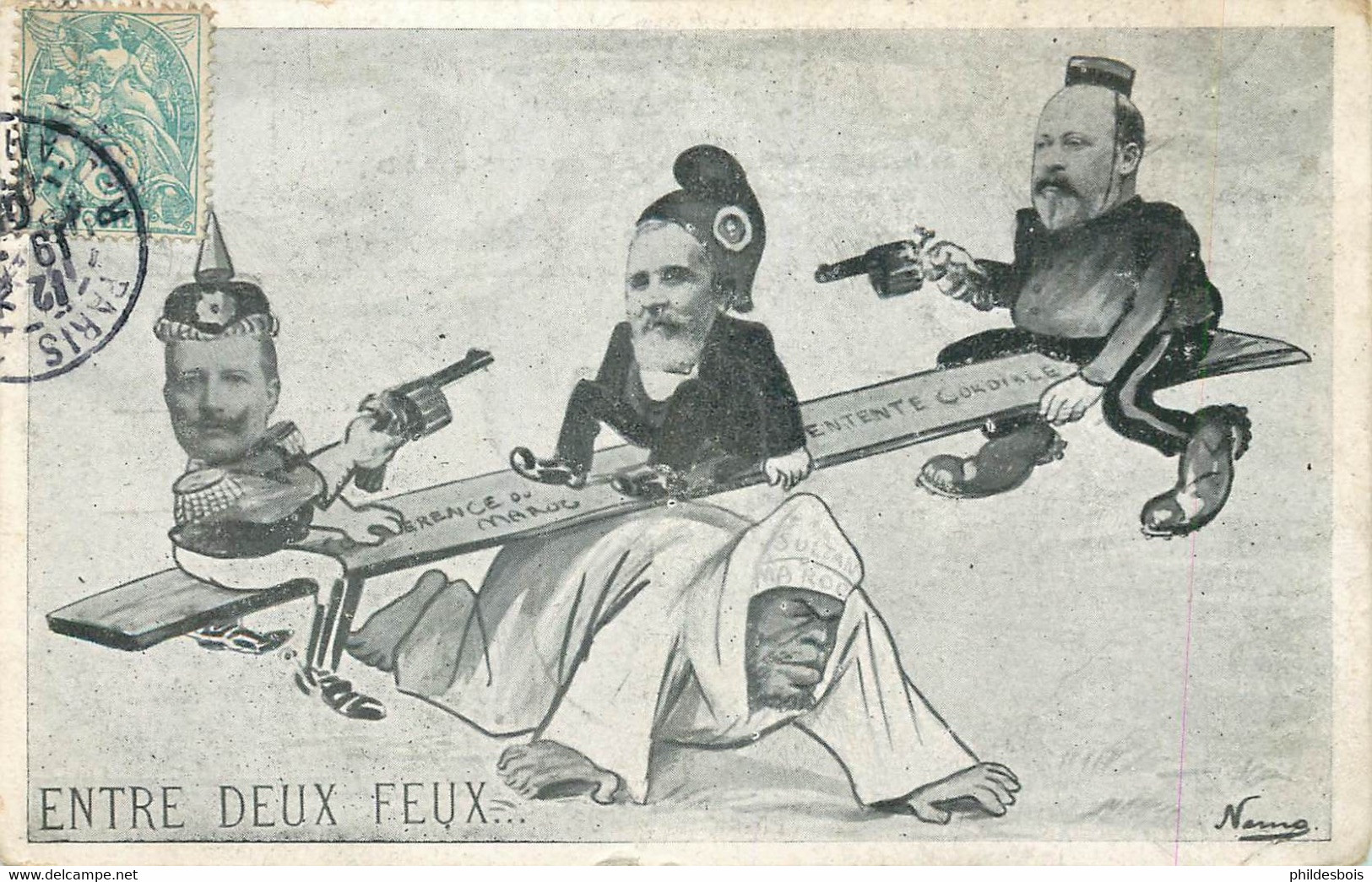 CARICATURE Politique ( NEMO )  Entre Deux Feux - Satirische