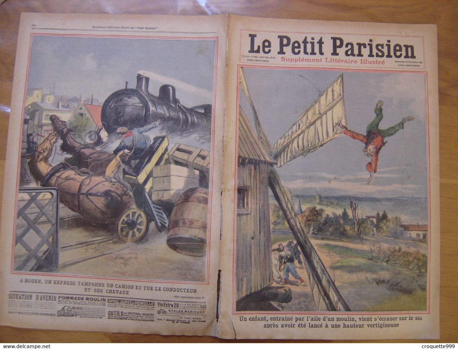 1911 PETIT PARISIEN ILLUSTRE 1189 ROUEN UN EXPRESS TAMPONNE UN CAMION - Le Petit Parisien