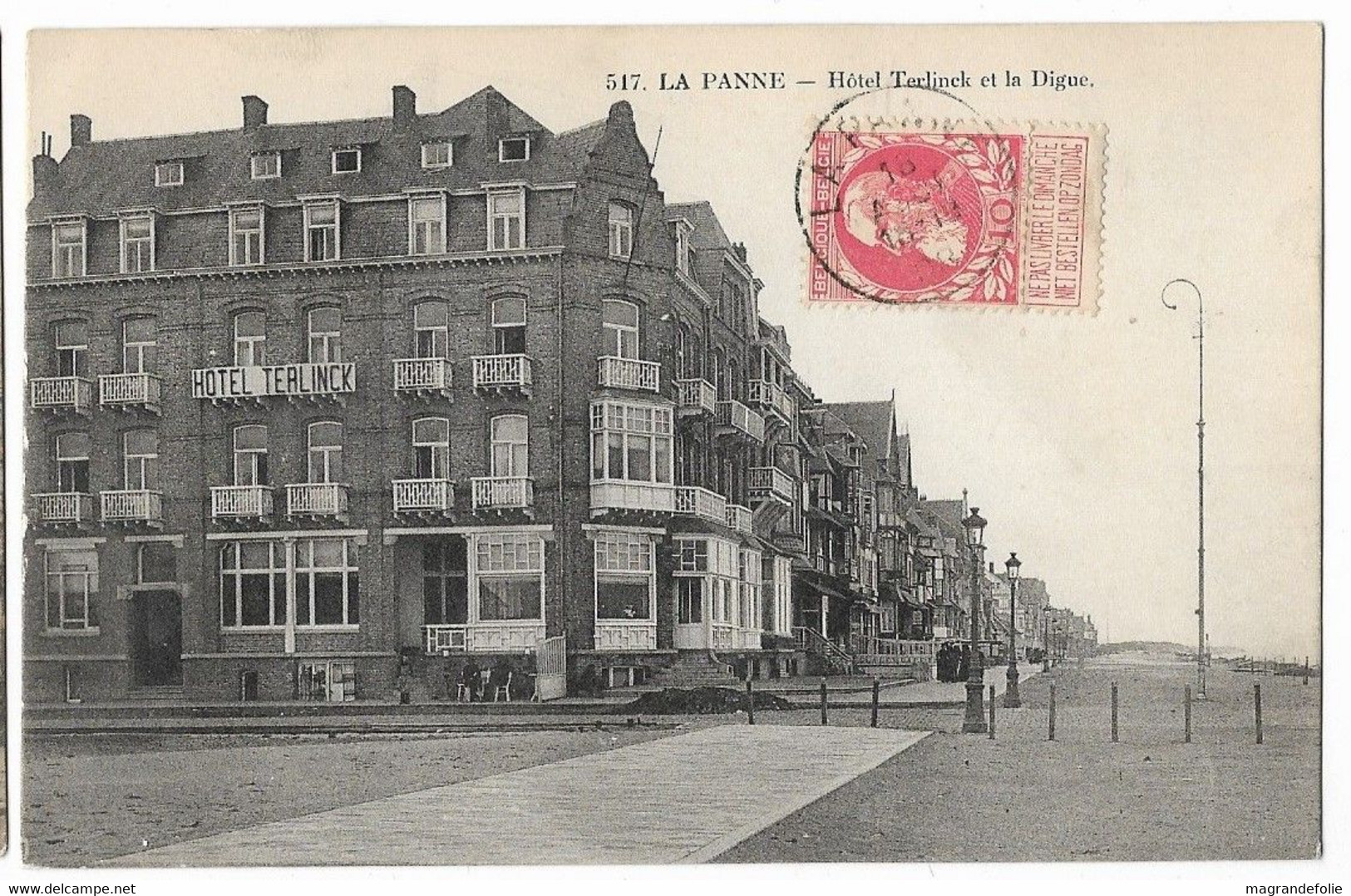 CPA PK   LA PANNE  HOTEL TERLINCK ET LA DIGUE - Other & Unclassified