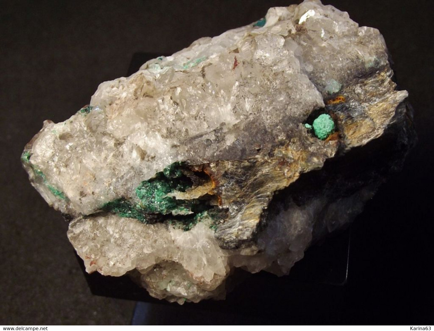 Malachite, Pseudomalachite Libethenite  ( 4 X 3 X 2 Cm ) Miguel Vacas Mine - Alandroal - Evora - Portugal - Minéraux