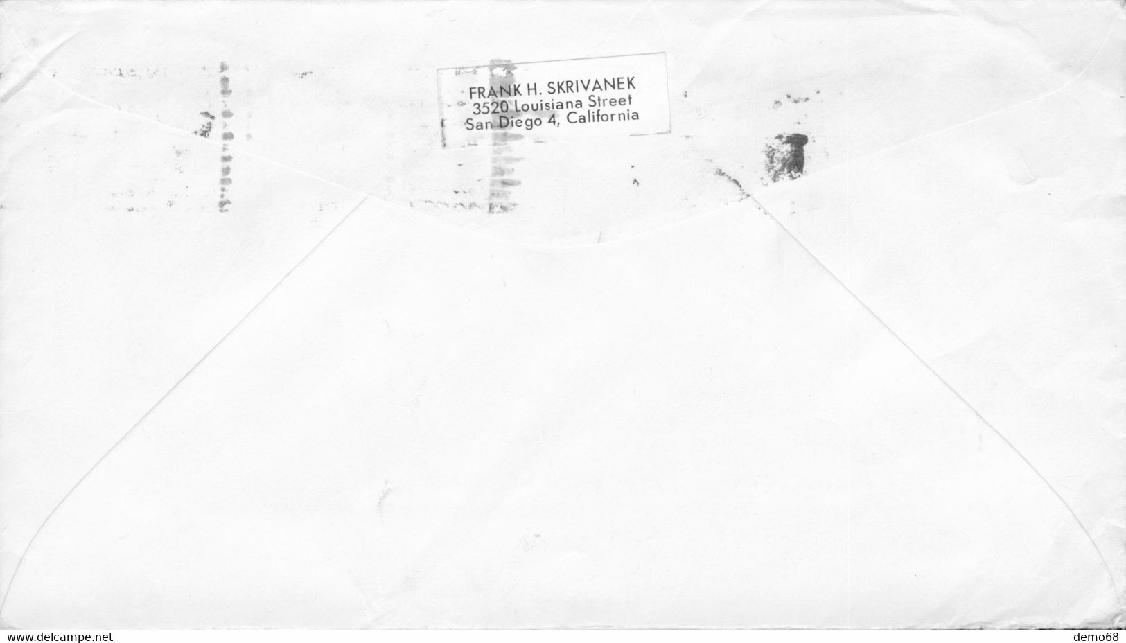 Stamp Timbre U.S.A. Etats Unis D'Amérique Californie San Diego  Timbres Oblitération 1961 Sur Enveloppe Poste Aérienne - Used Stamps