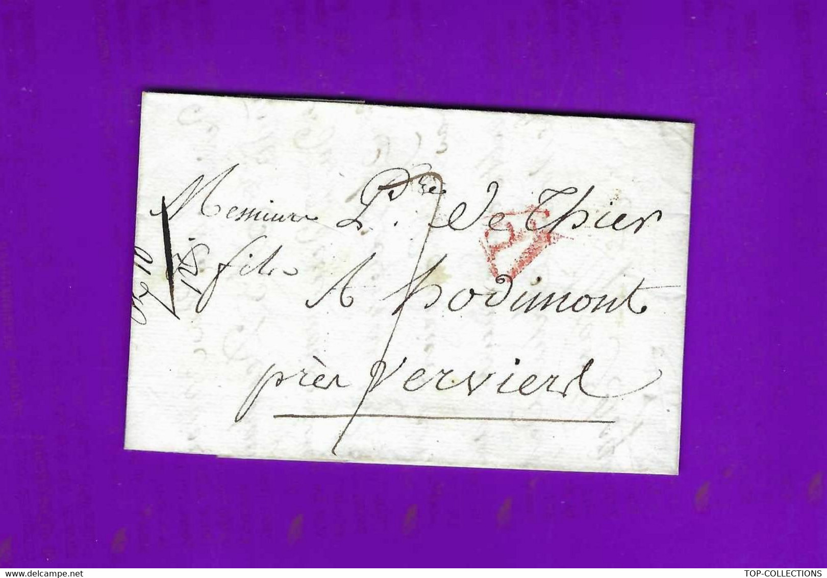 1809 LETTRE De Paris Par Boquet => De Thiers à Hodimont Par Verviers Belgique DRAPS NEGOCE COMMERCE BANQUE FINANCE - 1800 – 1899