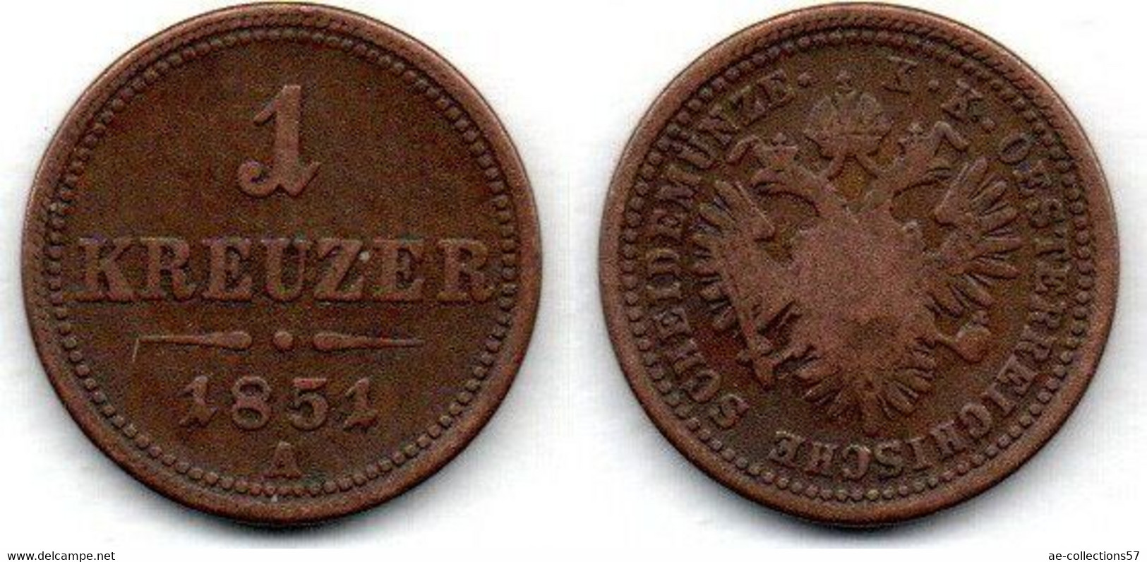 Autriche -  Kreuzer 1851 A TB - Autriche