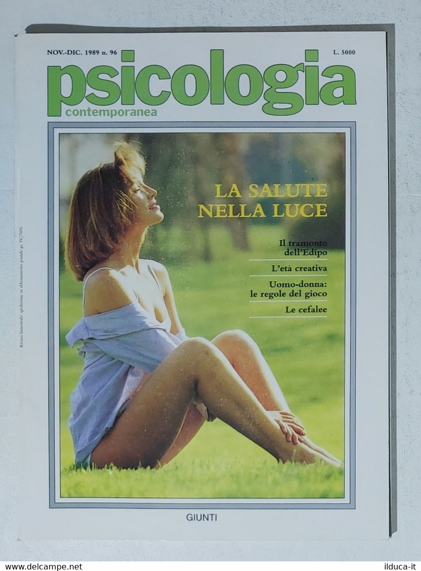 13929 Psicologia Contemporanea - Nr 96 1989 - Ed. Giunti - Medecine, Psychology