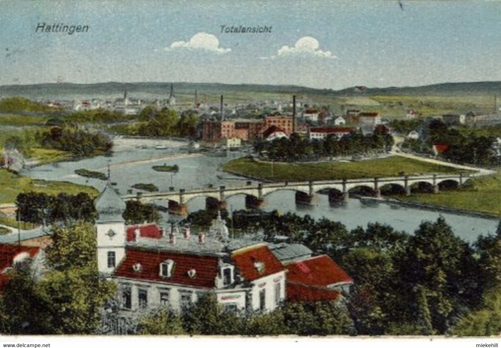 HATTINGEN-TOTALANSICHT-OBLITERATION MILITAIRE POSTES MILITAIRES BELGIQUE 2 - Hattingen