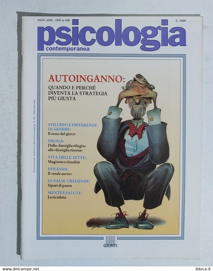 13983 Psicologia Contemporanea - Nr 108 1990 - Ed. Giunti - Medicina, Psicología
