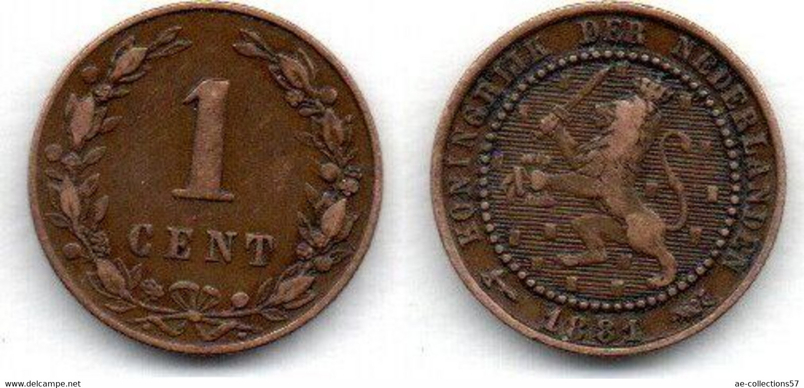 Pays Bas - Netherlands Cent 1881 TTB - 1849-1890 : Willem III