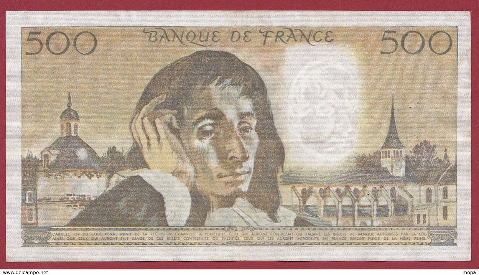 France 500 Francs "Pascal" Du 03/11/1977.G --ALPH.J.80--(PRIX DE DEPART MINUS) --TTB  (762) - 500 F 1968-1993 ''Pascal''