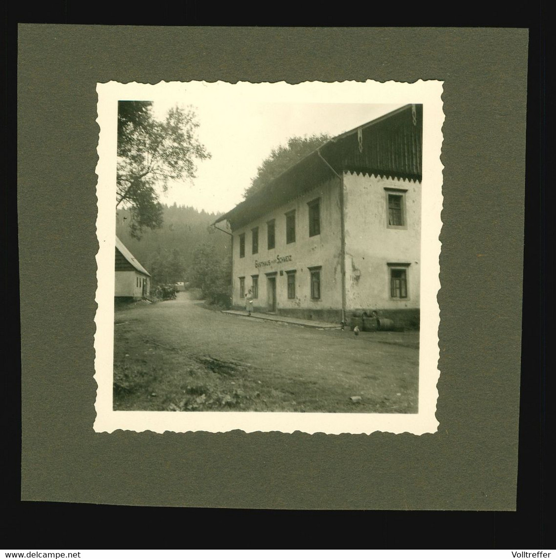 Orig. Foto 1941 Gasthaus Gasthof Schweiz Gegend Spindlerpaßstraße Baberhäuser Riesengebirge - Sudeten