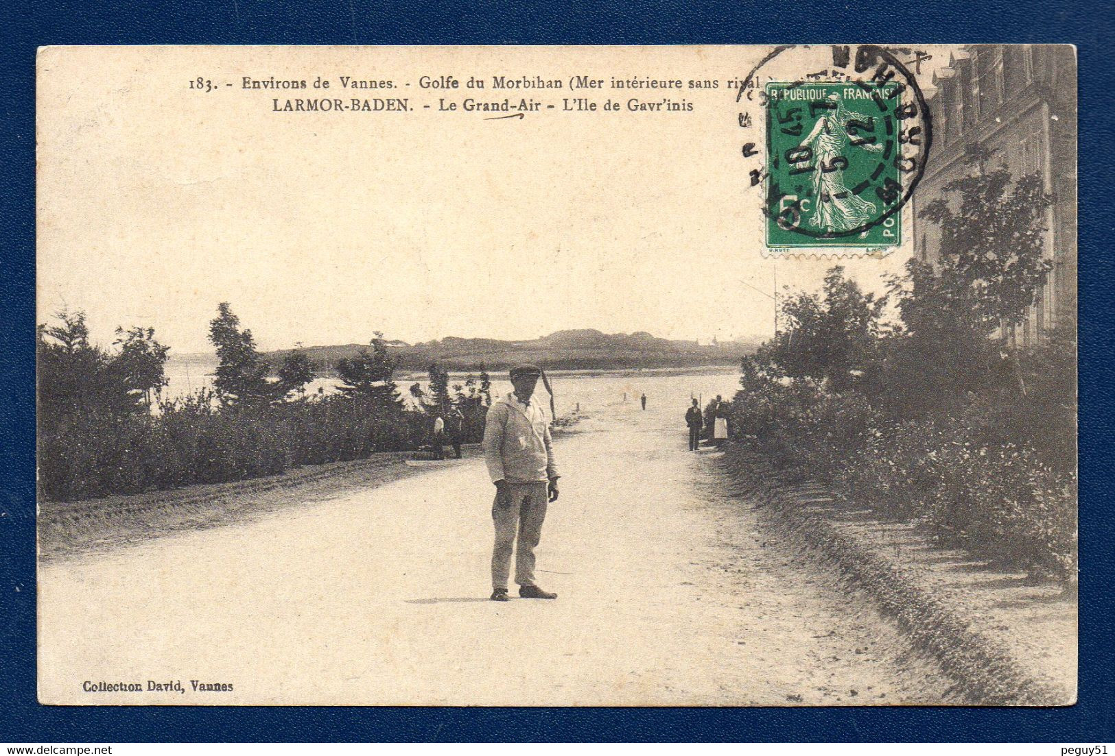 56. Environs De Vannes. Golfe Du Morbihan. Larmor-Baden. Hôtel Le Grand Air Et L'île De Gavr' Inis. 1912 - Larmor-Plage