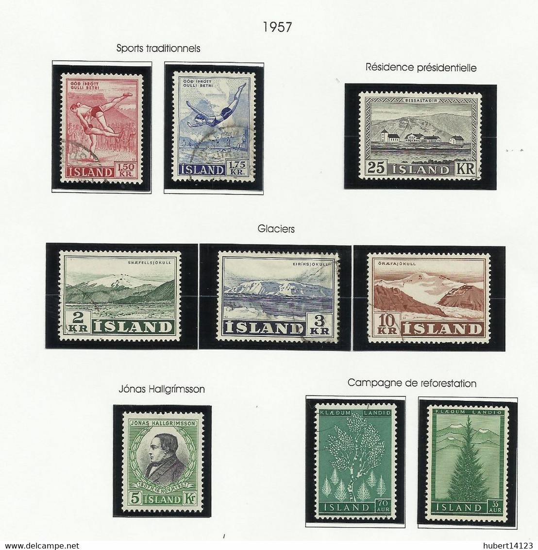 ISLANDE 1957 N° 272 à 280 - Autres & Non Classés