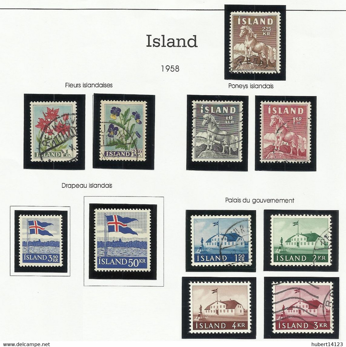 ISLANDE 1958 N° 281 à 291 - Autres & Non Classés