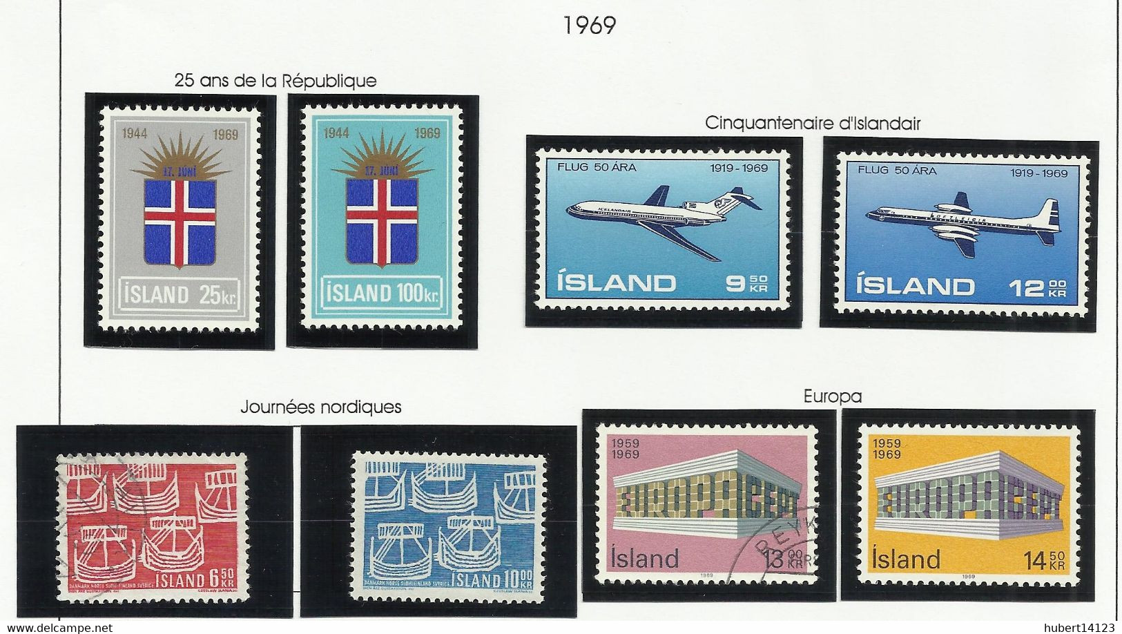 ISLANDE 1969  N° 381 à 386 + PA 32 Et 33 - Sonstige & Ohne Zuordnung
