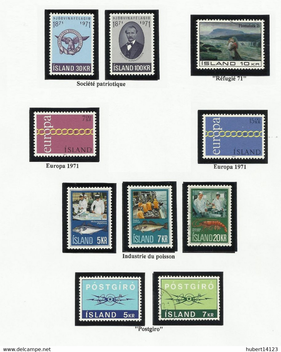 ISLANDE 1971  N° 403 à 412 - Autres & Non Classés