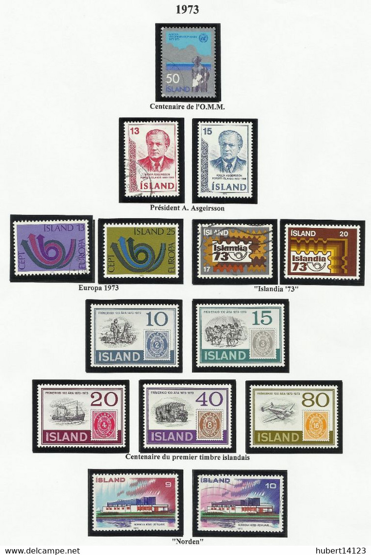 ISLANDE 1973  N° 424 à 437 - Other & Unclassified