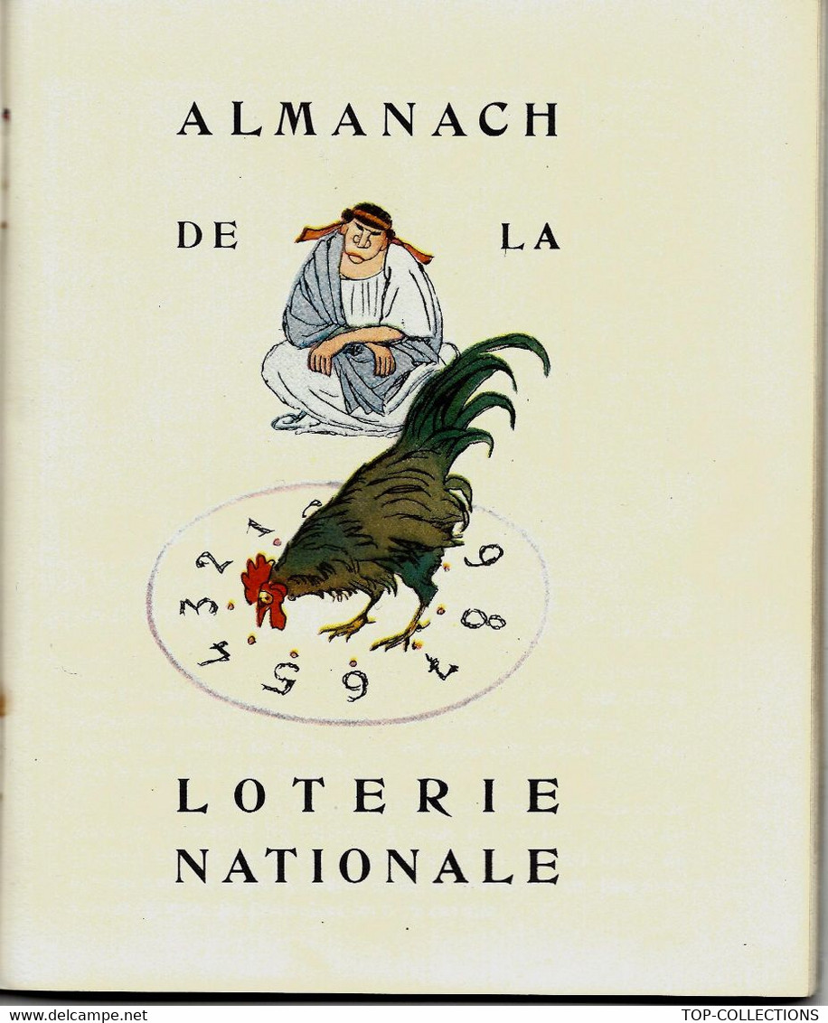 1937 ALMANACH DE LA LOTERIE   DOCUMENT  RARE  VOIR SCANS - Publicidad