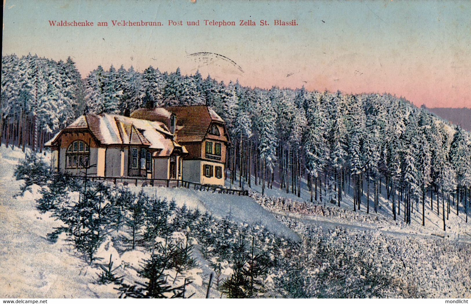 Waldschenke Am Veilchenbrunn. Zella St. Blasii. (Oberhof). 1920. - Zella-Mehlis