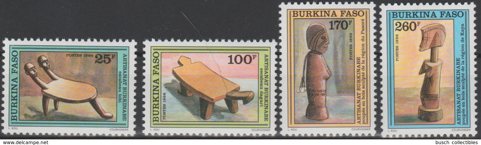 Burkina Faso 1998 Mi. 1508 - 1511 Artisanat Burkinabé Handicraft Handwerk Kunst Art African 4 Val. ** - Burkina Faso (1984-...)