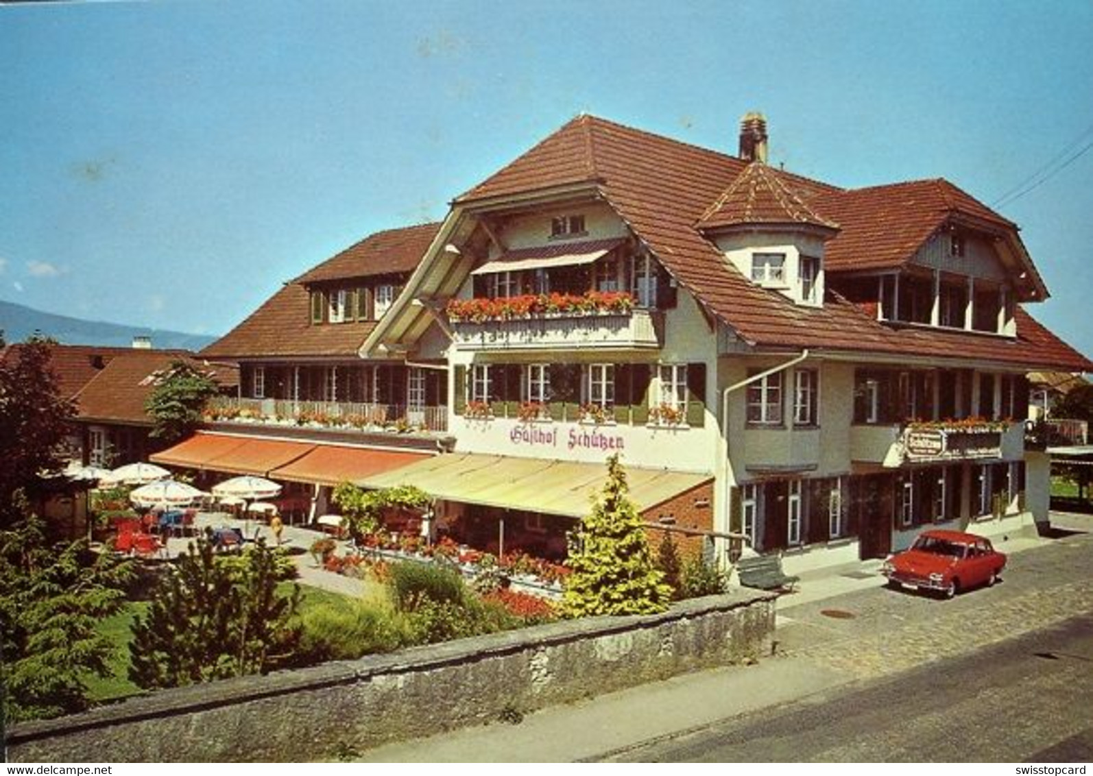 STEFFISBURG Landgasthof Schützen H. Haueter-Schild Auto - Steffisburg