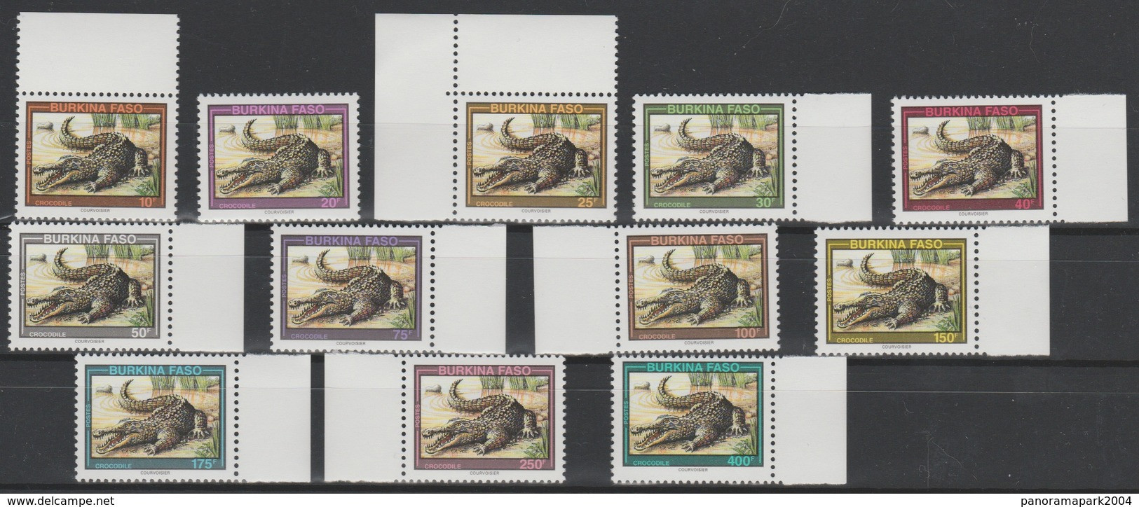 Burkina Faso 1995 Mi. 1330 - 1341 Crocodiles Krokodil Reptiles Reptilien Faune Fauna 12 Val. ** - Altri & Non Classificati