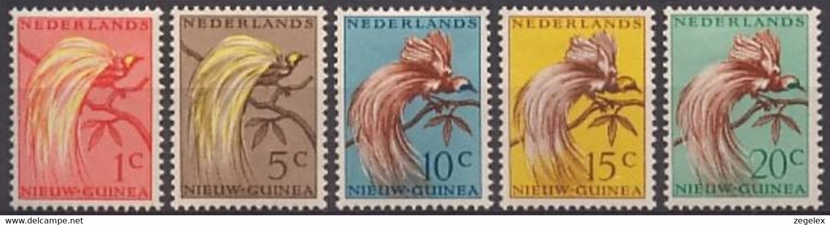 Nederlands Nieuw Guinea 1954, Paradijsvogels Birds NVPH 25-29 MNH/**/postfris - Niederländisch-Neuguinea