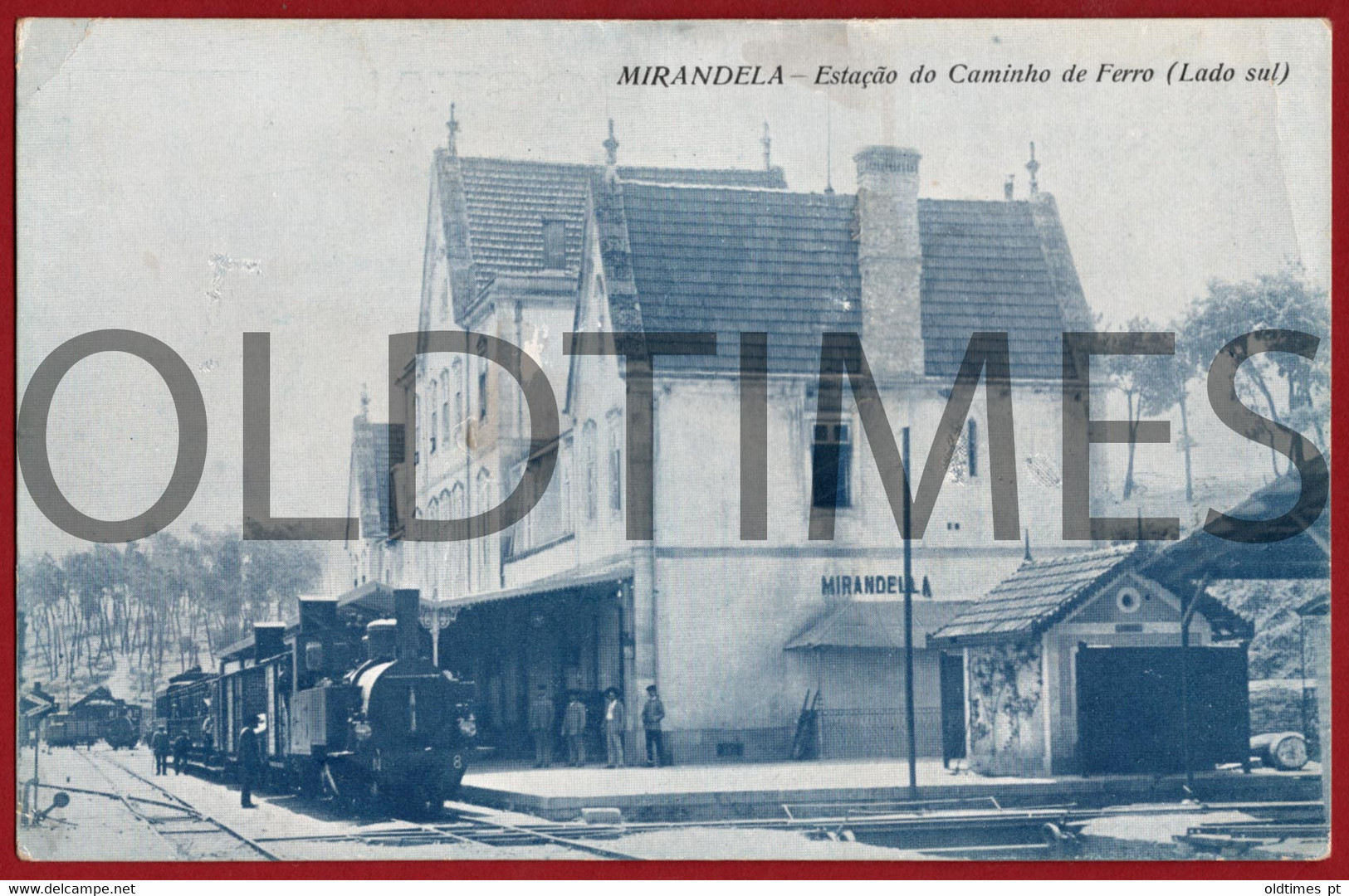 PORTUGAL - MIRANDELA - ESTAÇÃO DO CAMINHO DE FERRO - LADO SUL - 1920 PC - Bragança