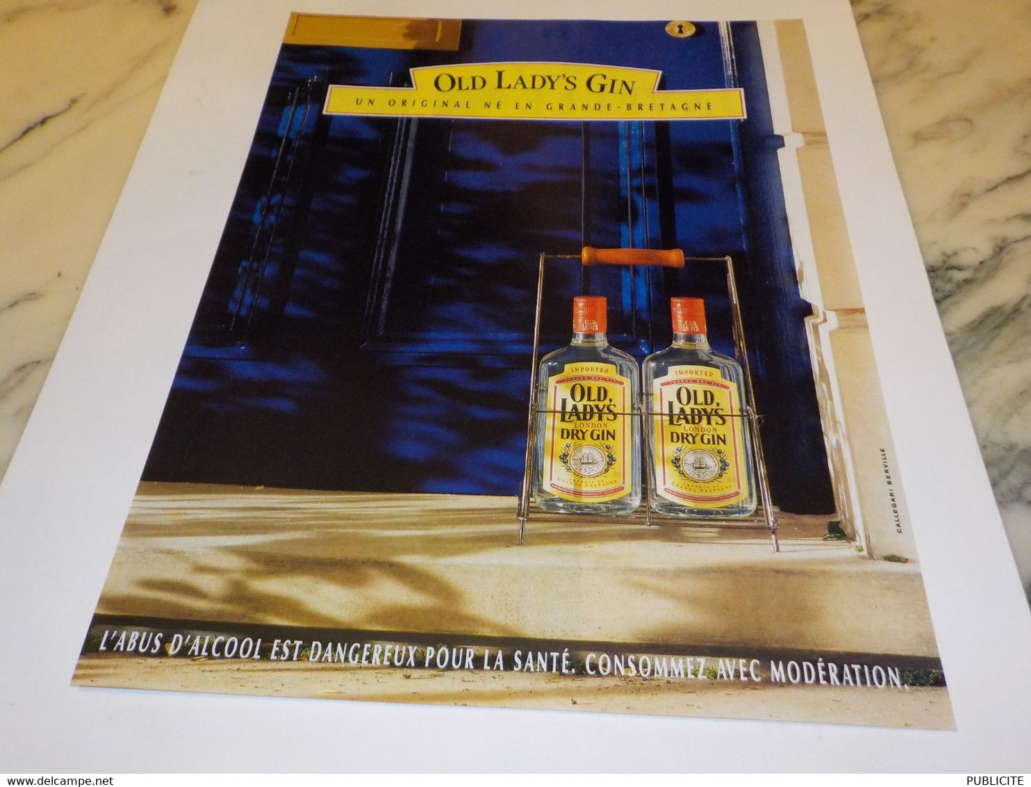 ANCIENNE PUBLICITE OLD LADY S GIN 1994 - Alcools