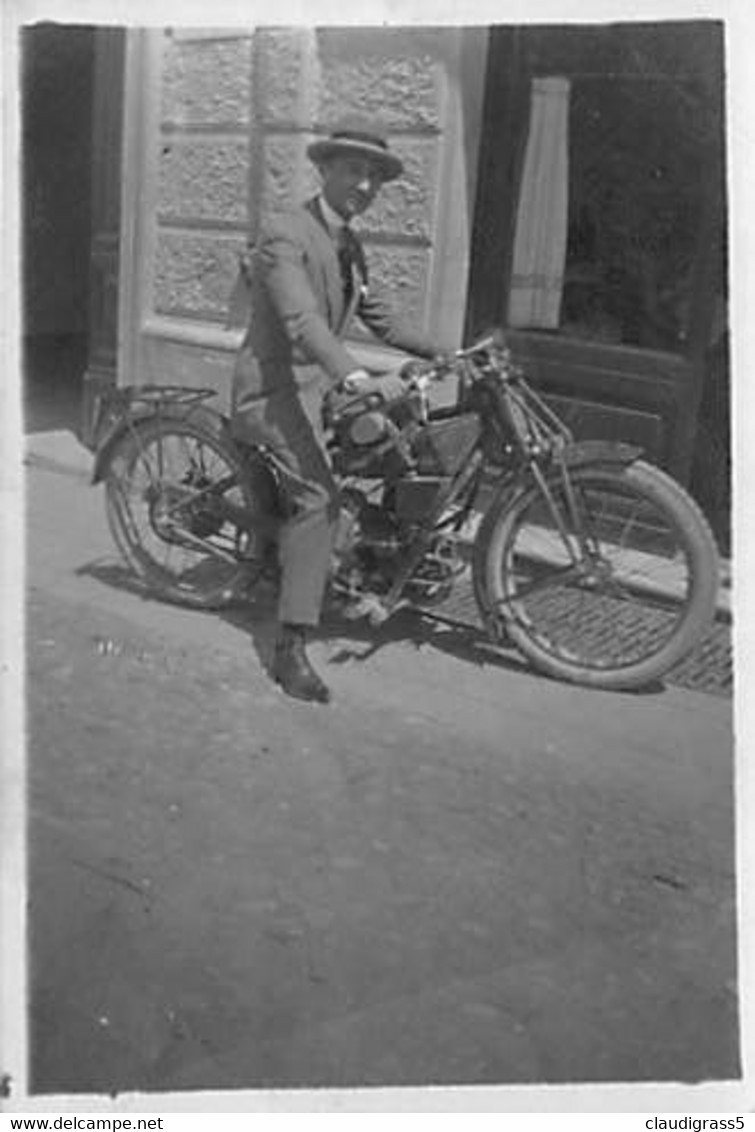 3013"FOTO- MOTO GUZZI MODELLO "NORMALE" 500 CC ANNO 1922  " MISURE (5.50X8.00) - Auto's