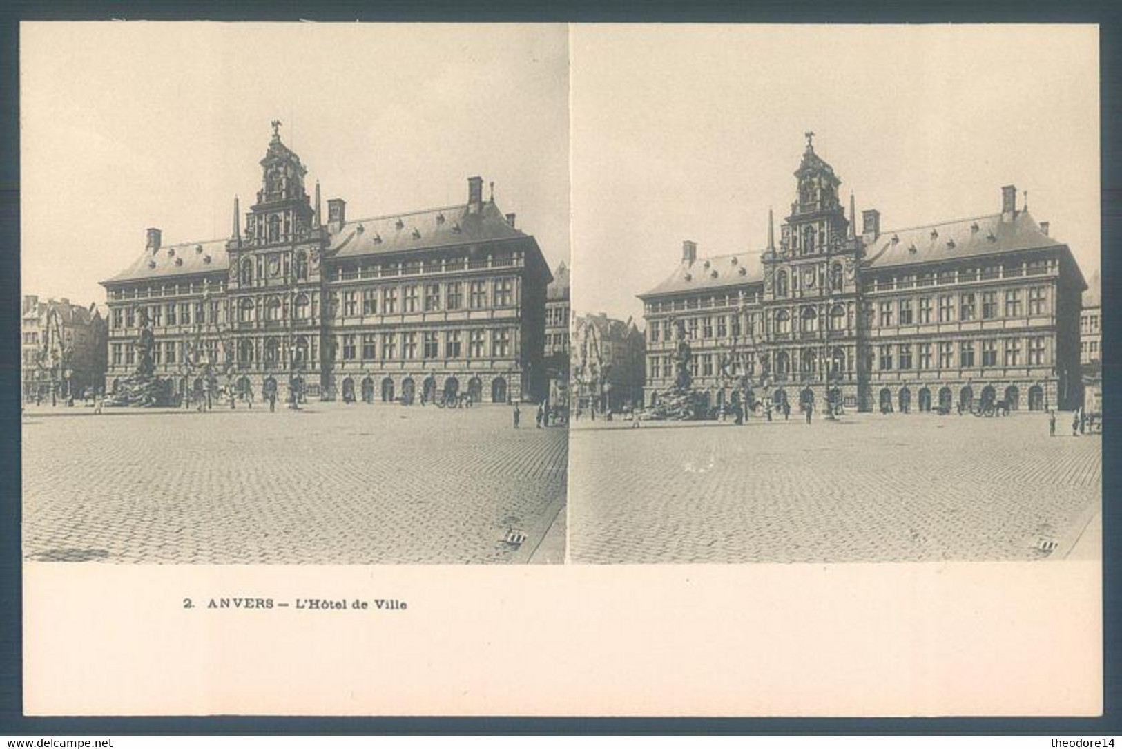 Lot de 15 cartes stéréo Belgique ANVERS ANTWERPEN