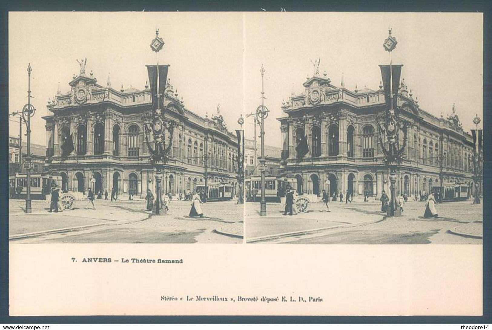 Lot de 15 cartes stéréo Belgique ANVERS ANTWERPEN